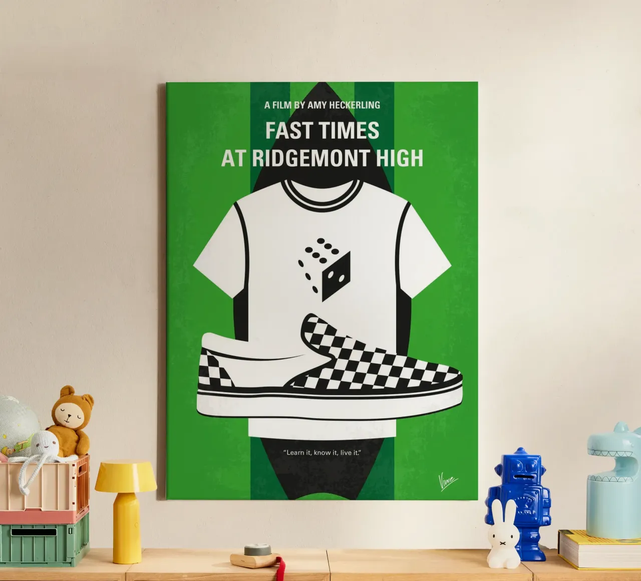 No946 My Fast Times at Ridgemont High minimal movie poster canvas with Floater frame by Chungkong