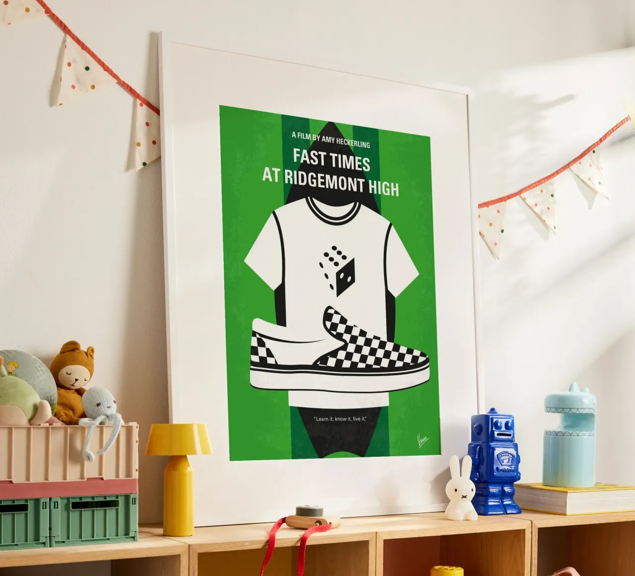 No946 My Fast Times at Ridgemont High minimal movie poster poster con marco de plástico de Chungkong