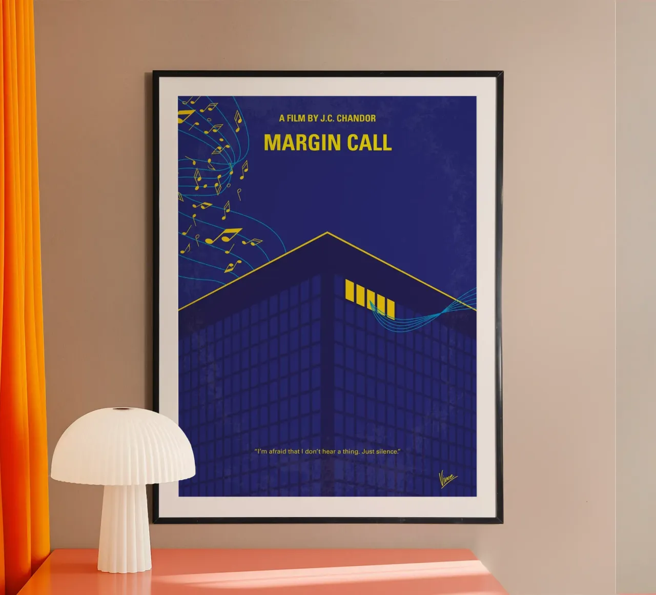 No950 My Margin call minimal movie poster poster con telaio in legno da Chungkong