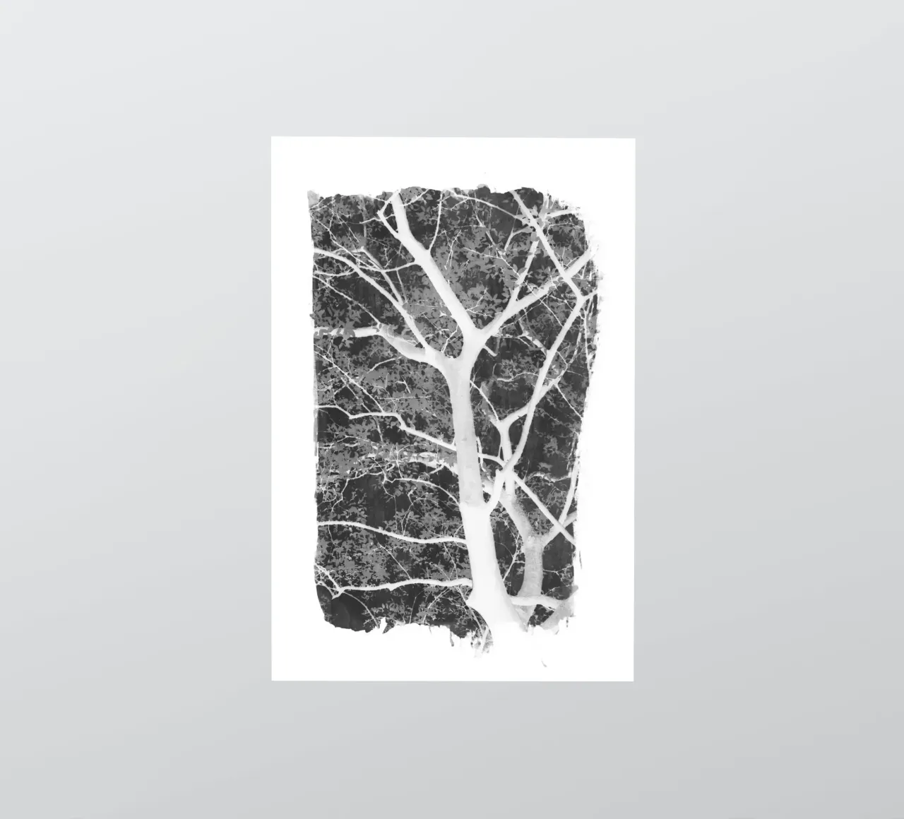 Trait de feuillage à la peinture noire autocollant de amini54