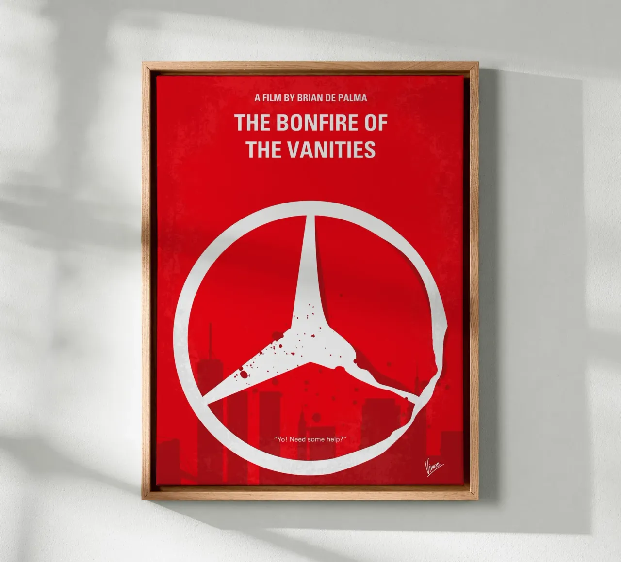 No955 My The Bonfire of the Vanities minimal movie poster canvas met Baklijst van Chungkong