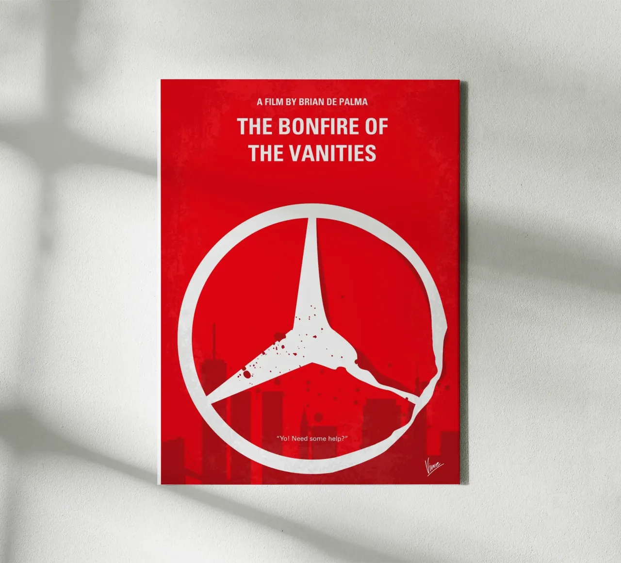 No955 My The Bonfire of the Vanities minimal movie poster canvas met Baklijst van Chungkong