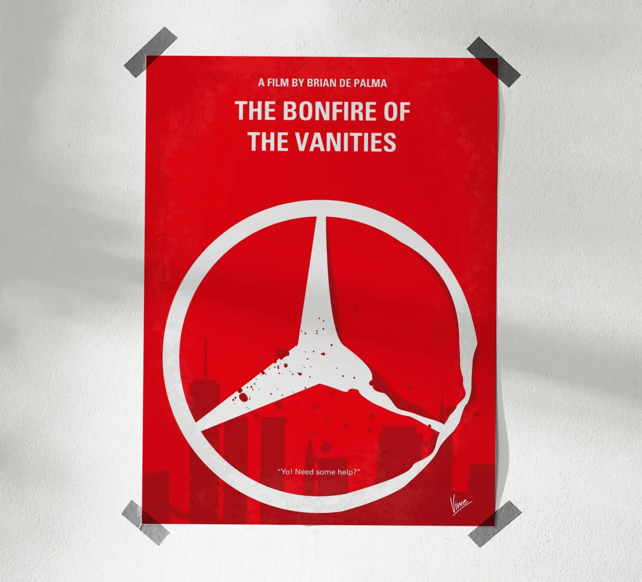 No955 My The Bonfire of the Vanities minimal movie poster poster with aluminum frame by Chungkong