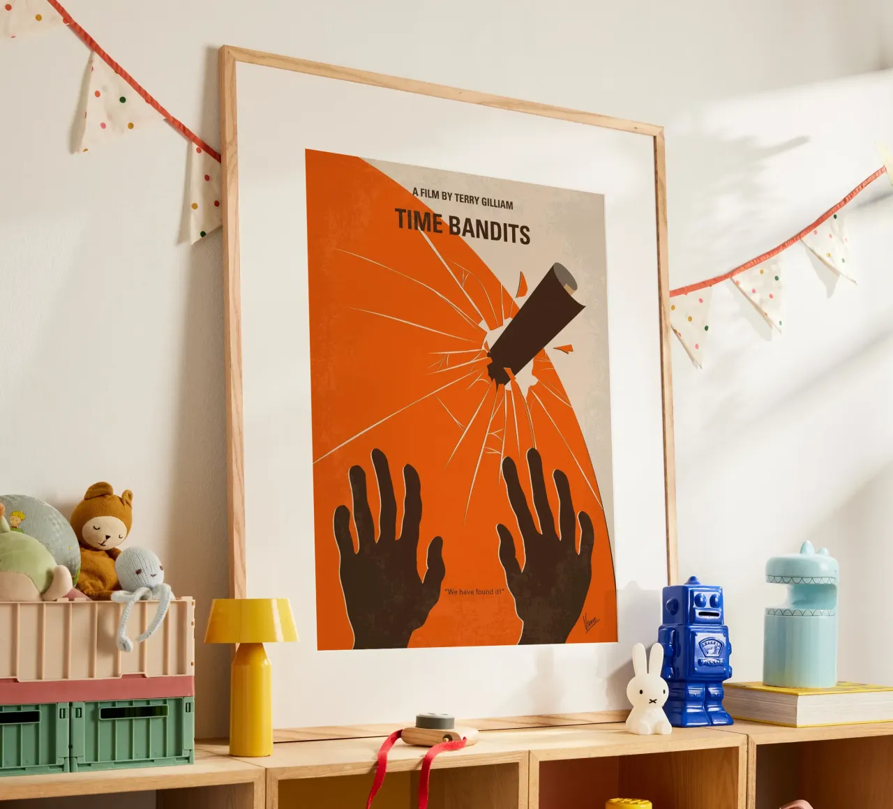 No956 My Time Bandits minimal movie poster poster with aluminum frame by Chungkong