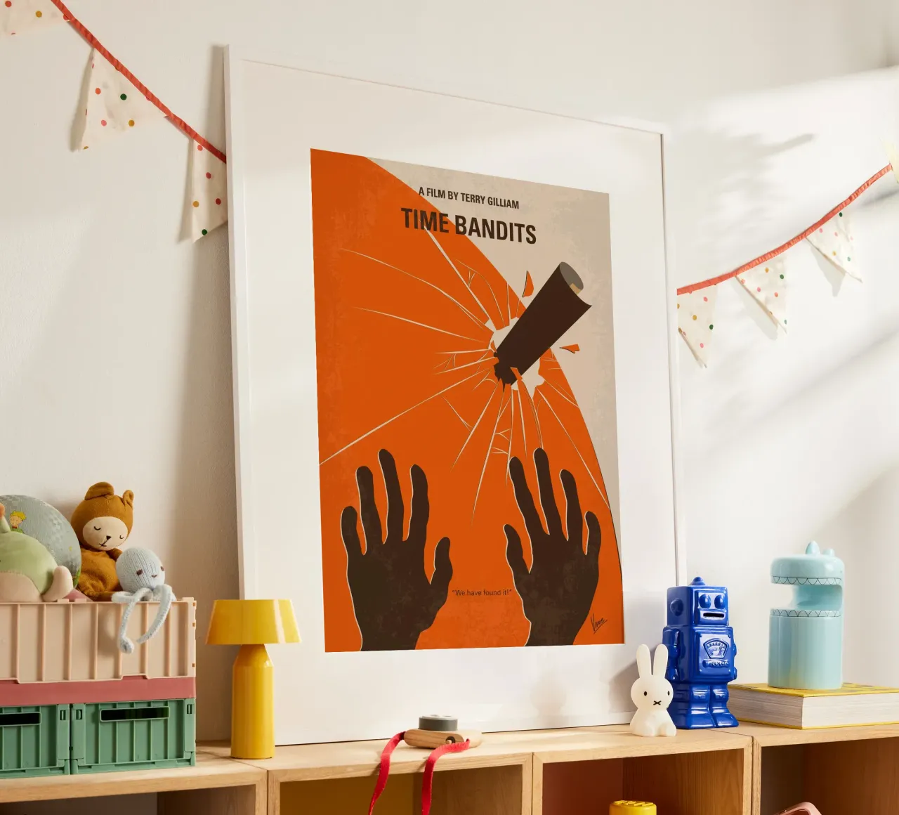 No956 My Time Bandits minimal movie poster poster with aluminum frame by Chungkong