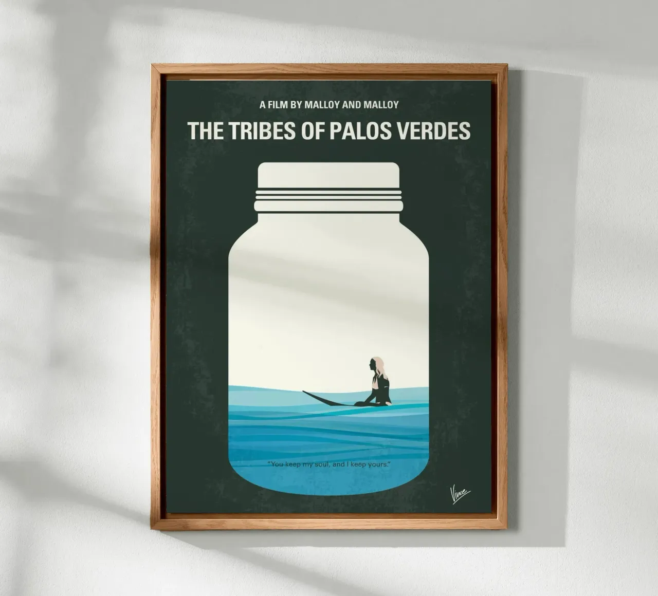 No957 My The Tribes of Palos Verdes minimal movie poster alluminio dibond da Chungkong