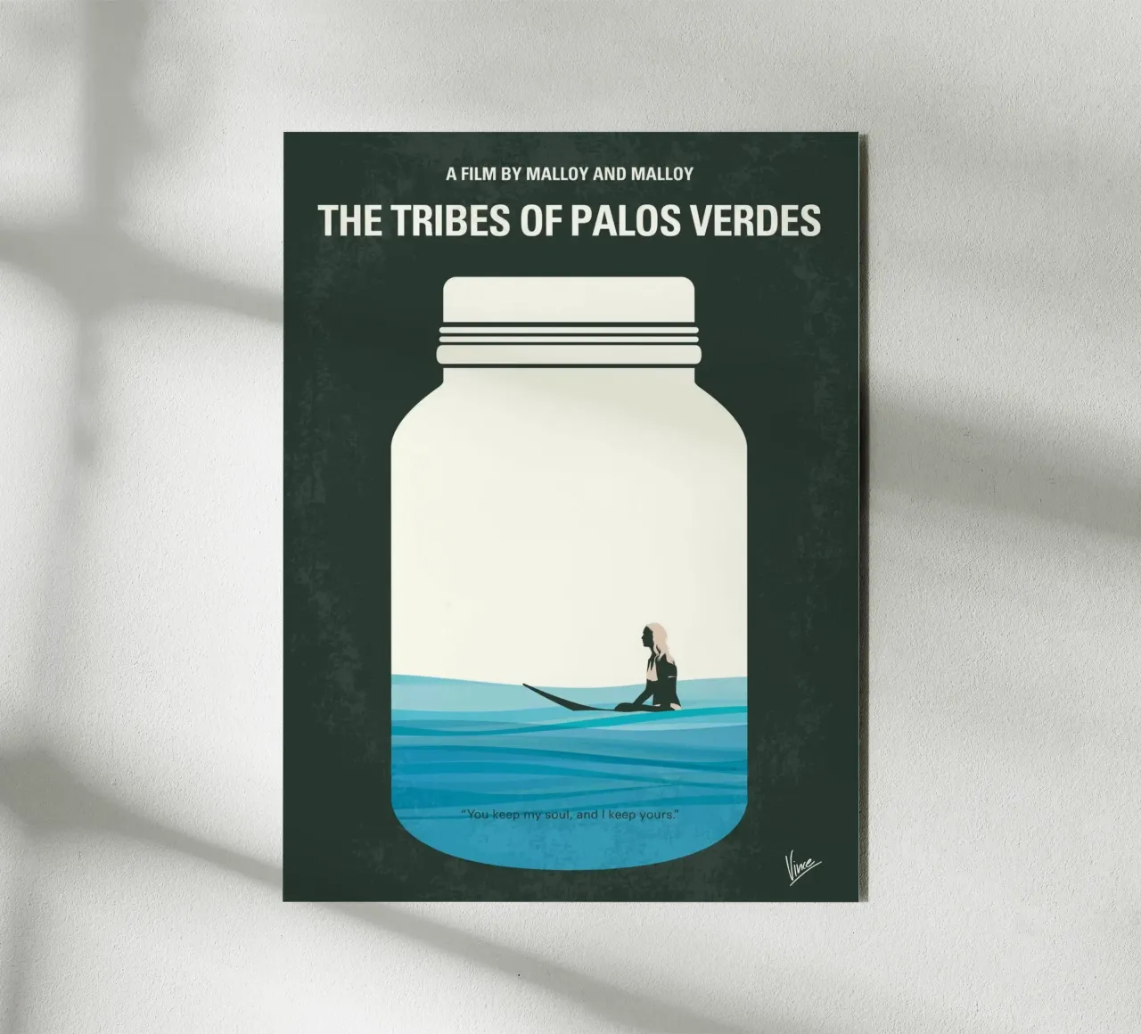 No957 My The Tribes of Palos Verdes minimal movie poster alluminio dibond da Chungkong