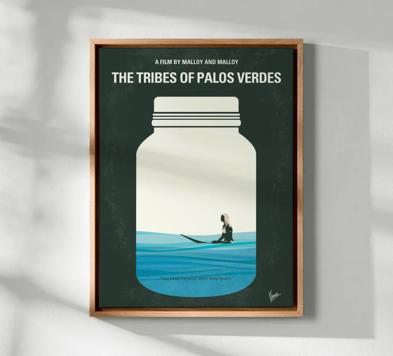 No957 My The Tribes of Palos Verdes minimal movie poster canvas with Floater frame by Chungkong