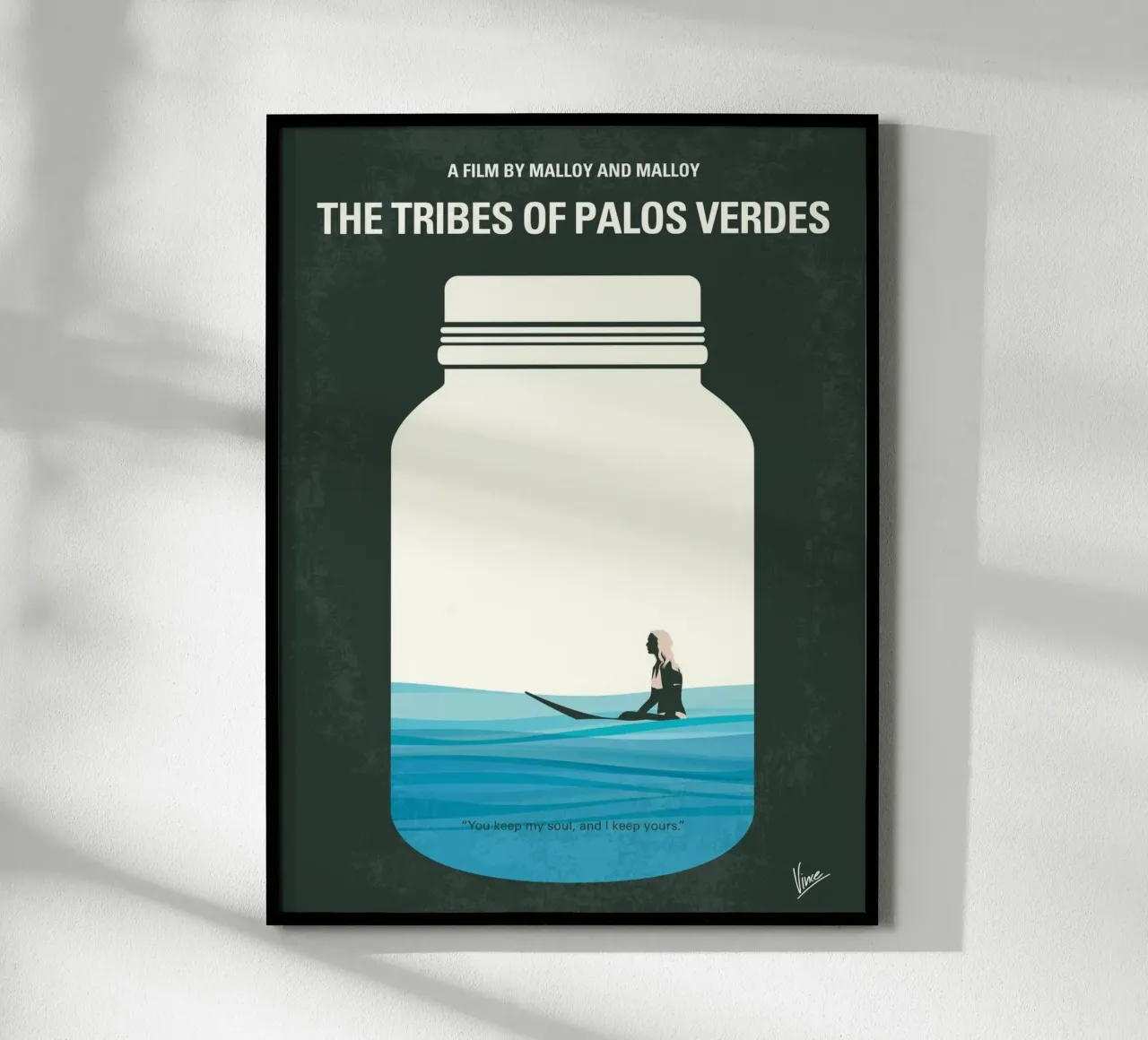 No957 My The Tribes of Palos Verdes minimal movie poster poster with plastic frame by Chungkong