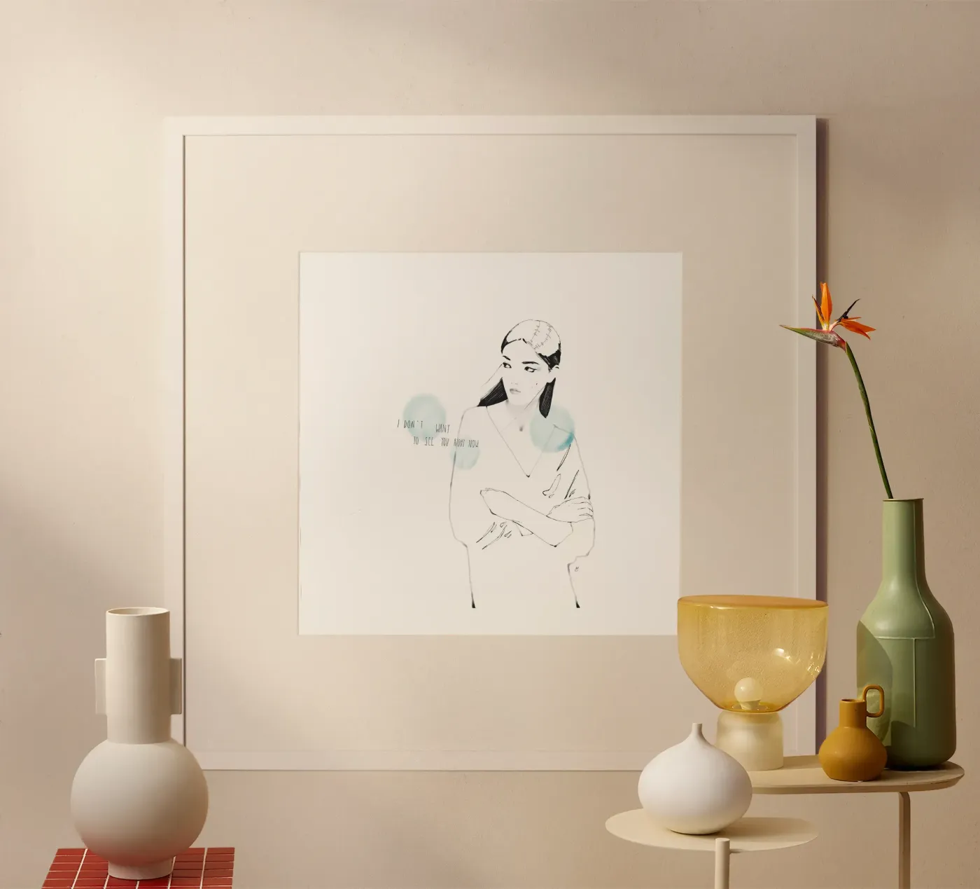 I Don't Want To See You Right Now Poster von Manuel Rebollo