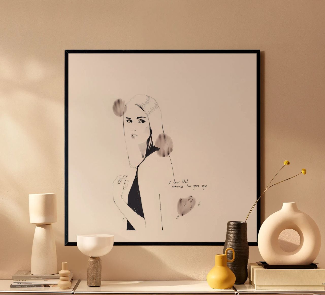 I Love That Sadness In Your Eyes poster by Manuel Rebollo