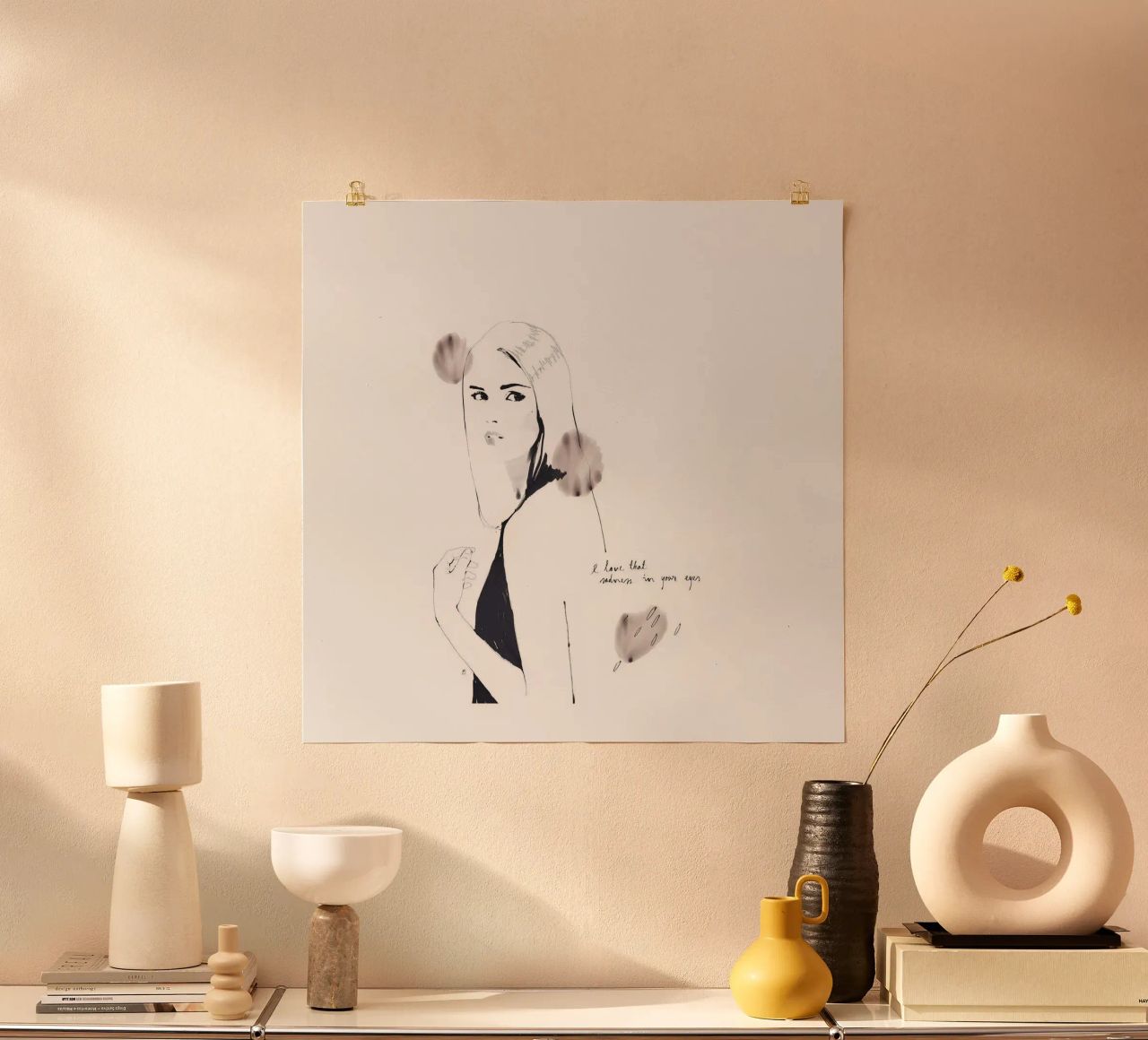 I Love That Sadness In Your Eyes poster by Manuel Rebollo