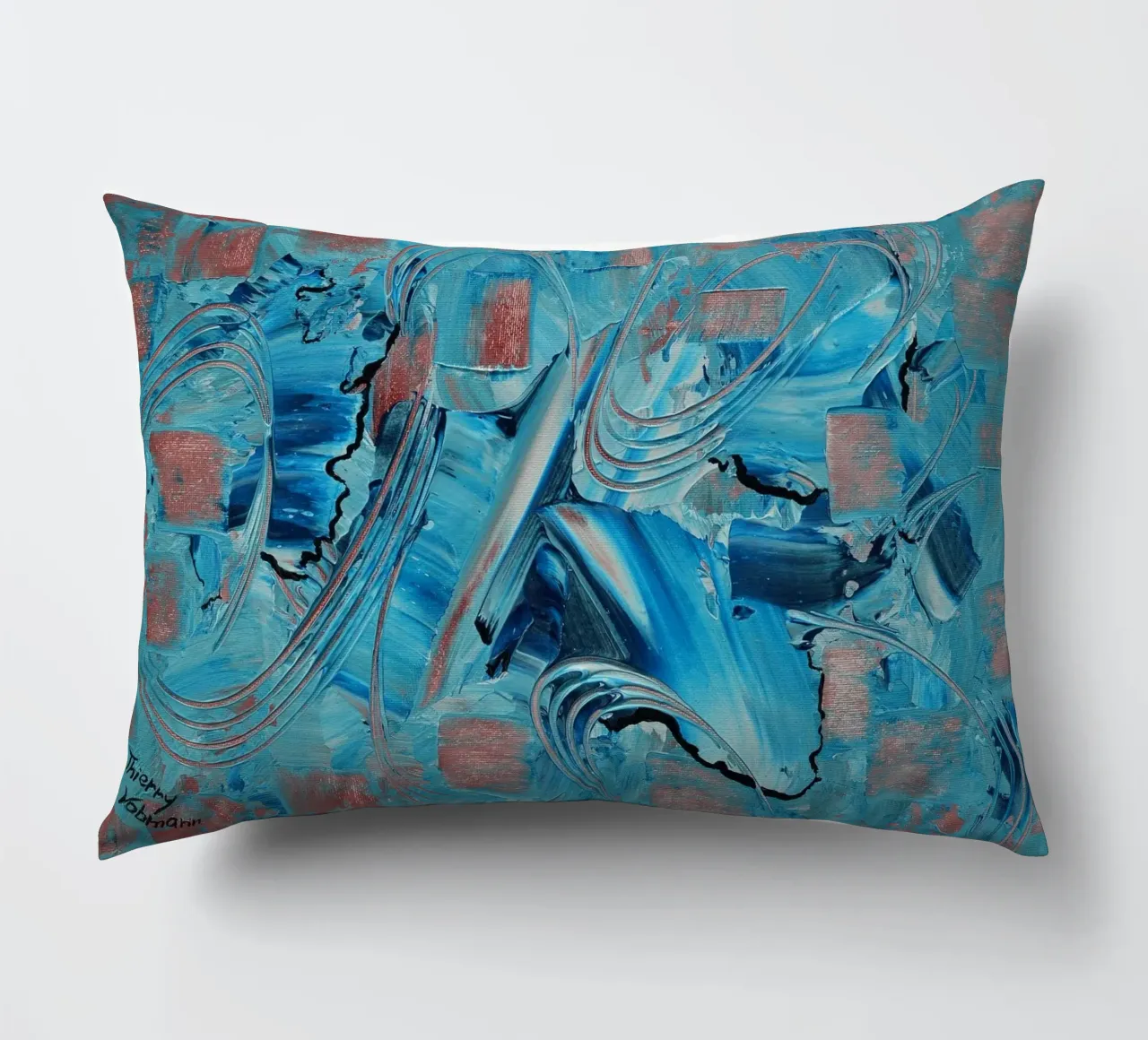 IDEAL GIFT 38 cuscino da Thierry Vobmann Abstract painting