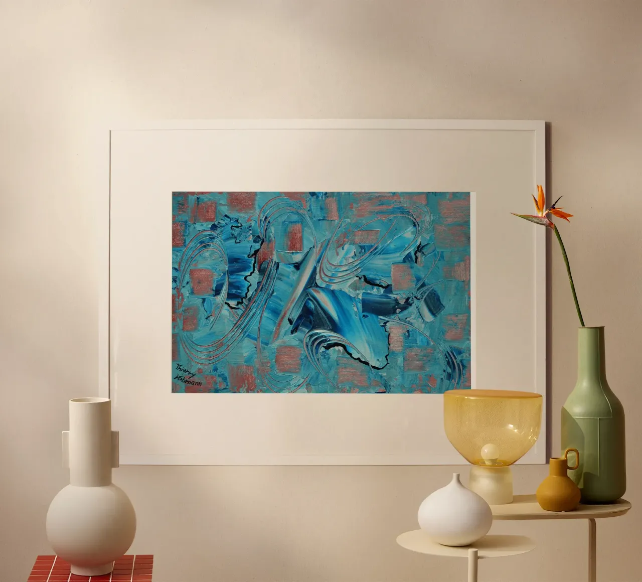 IDEAL GIFT 38 poster con telaio in plastica da Thierry Vobmann Abstract painting