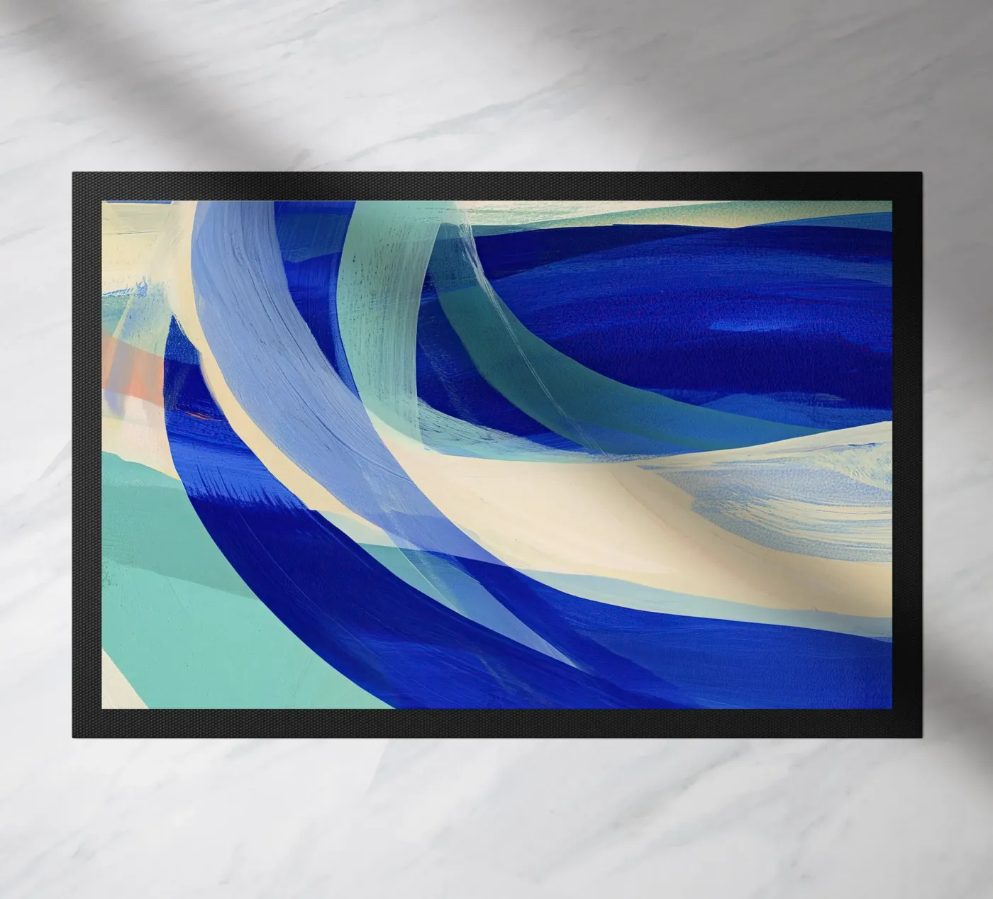 Abstract Ocean Waves doormat by Calypso