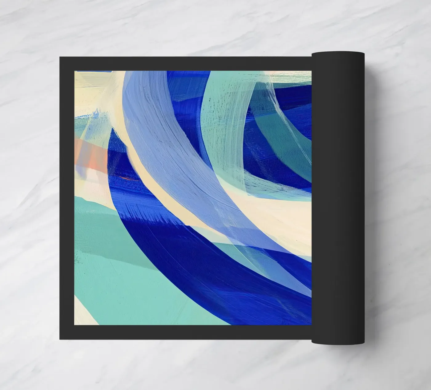 Abstract Ocean Waves doormat by Calypso