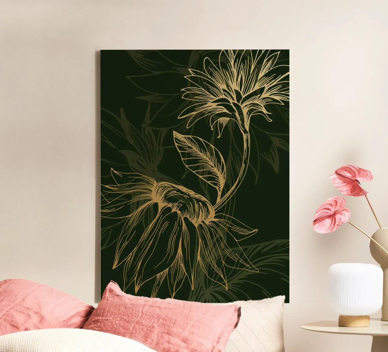 Sunflowers tela con Cornice a cassetta da Artsy Bessy