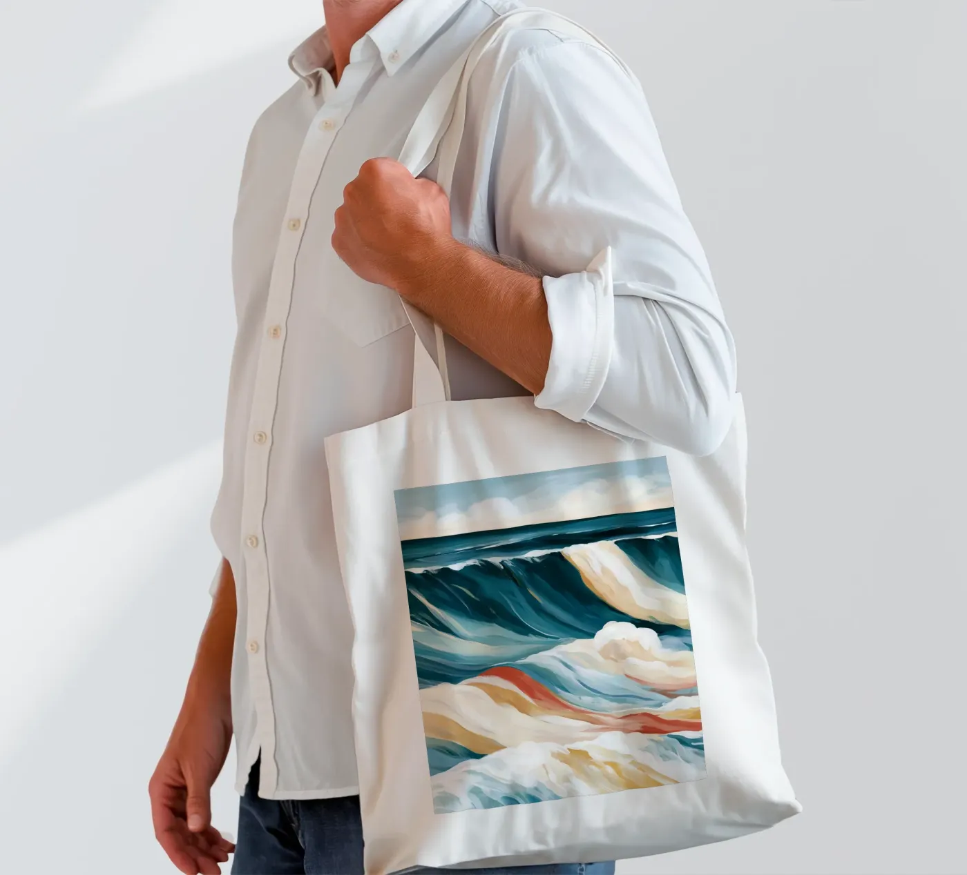 Dramatic Ocean Waves tote bag by Calypso
