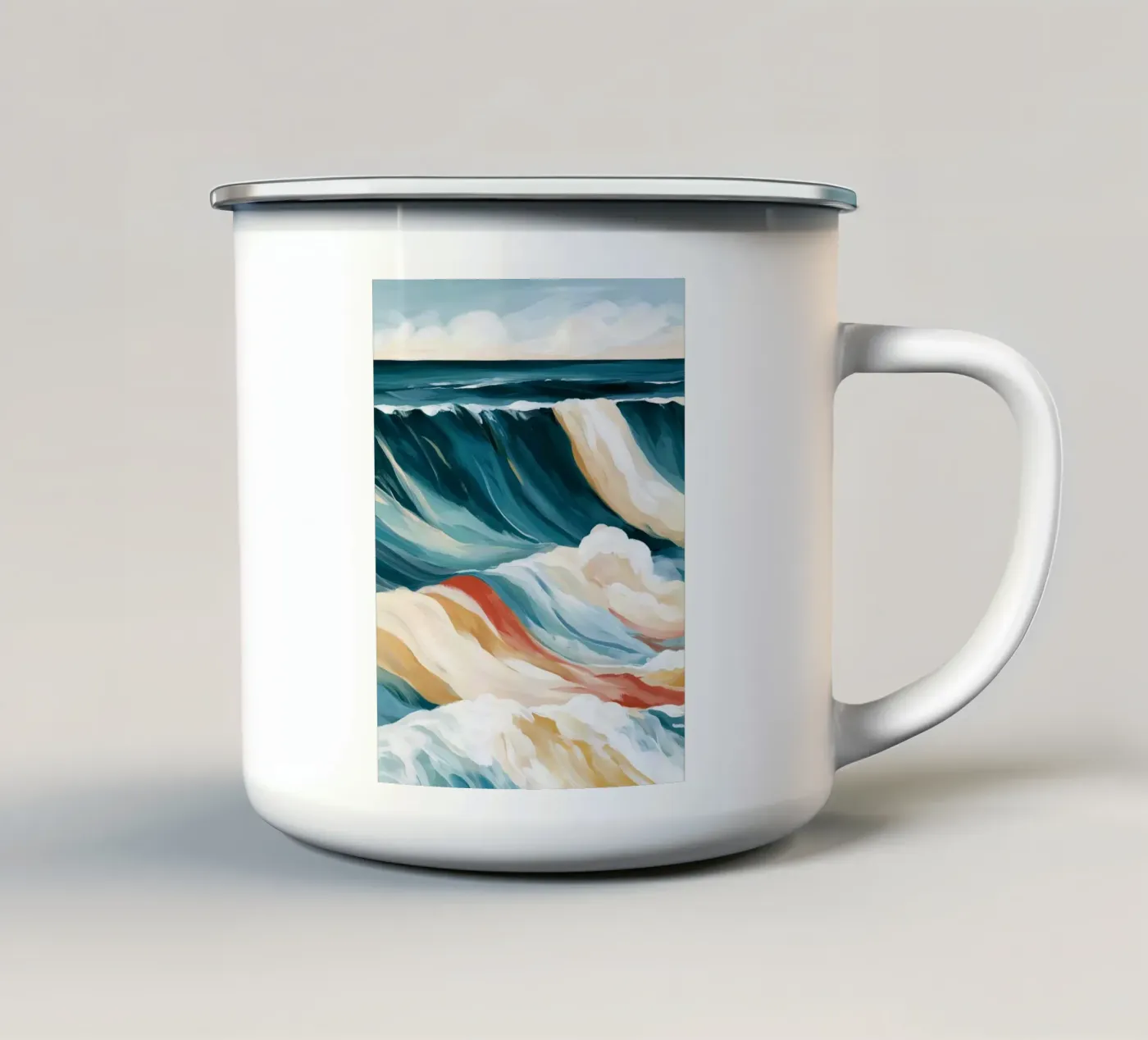 Dramatic Ocean Waves enamel mug by Calypso