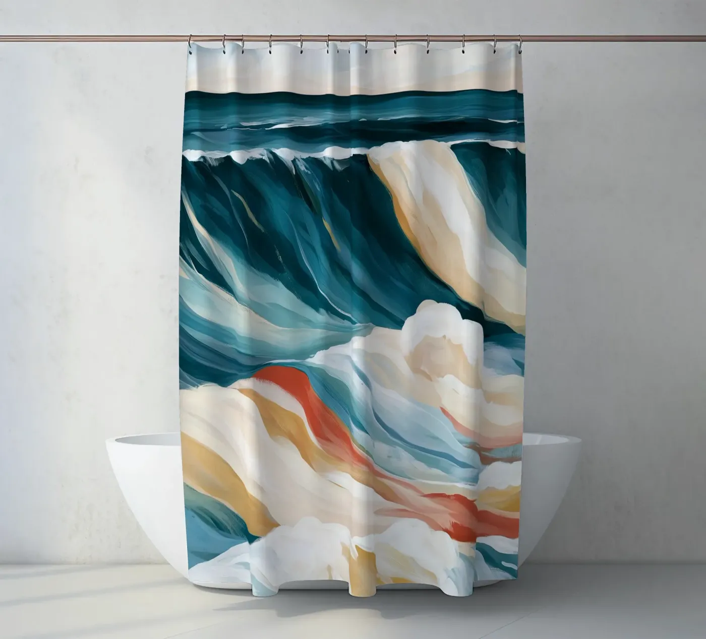 Dramatic Ocean Waves Duschvorhang von Calypso