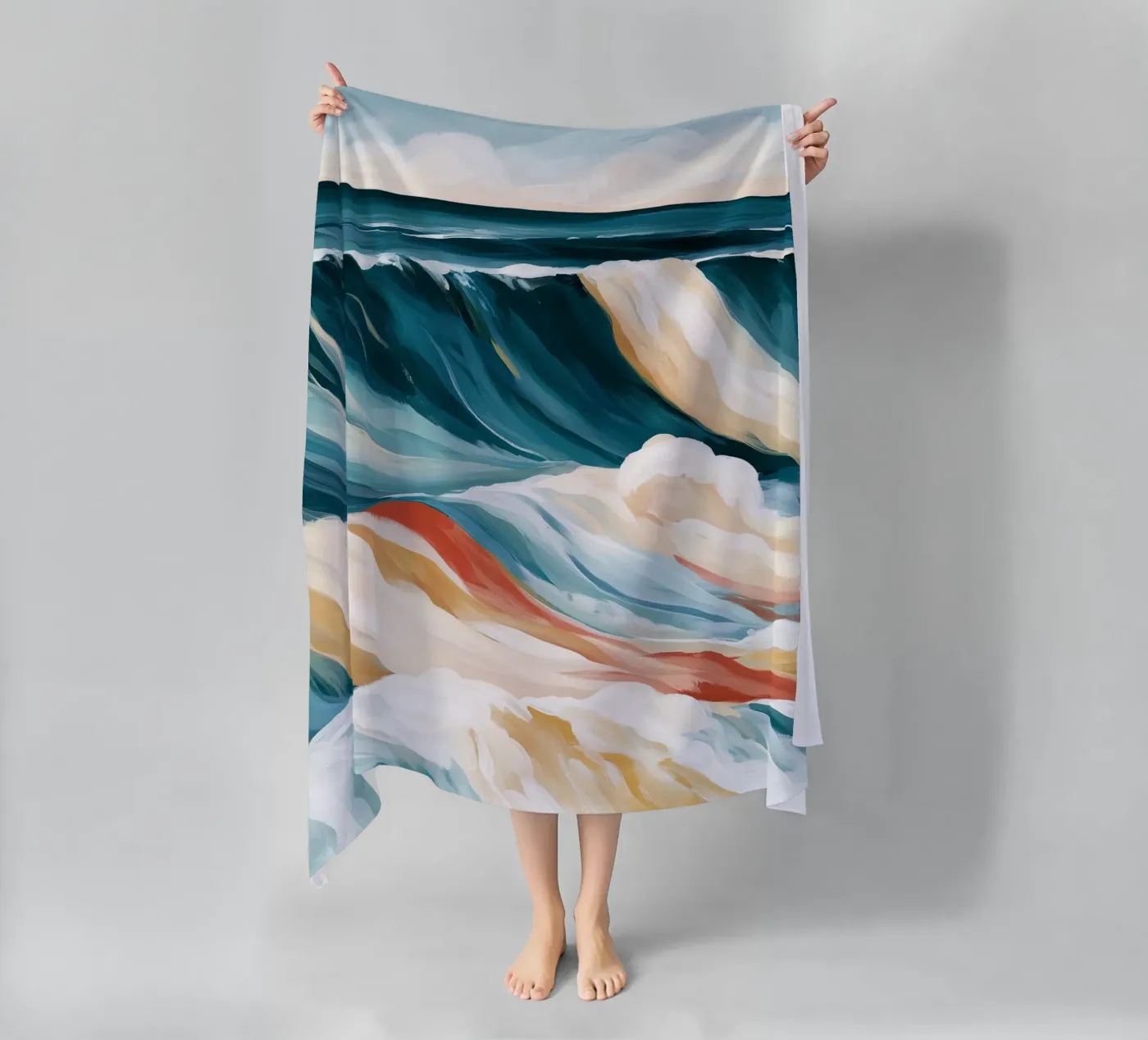 Dramatic Ocean Waves strandhanddoek van Calypso
