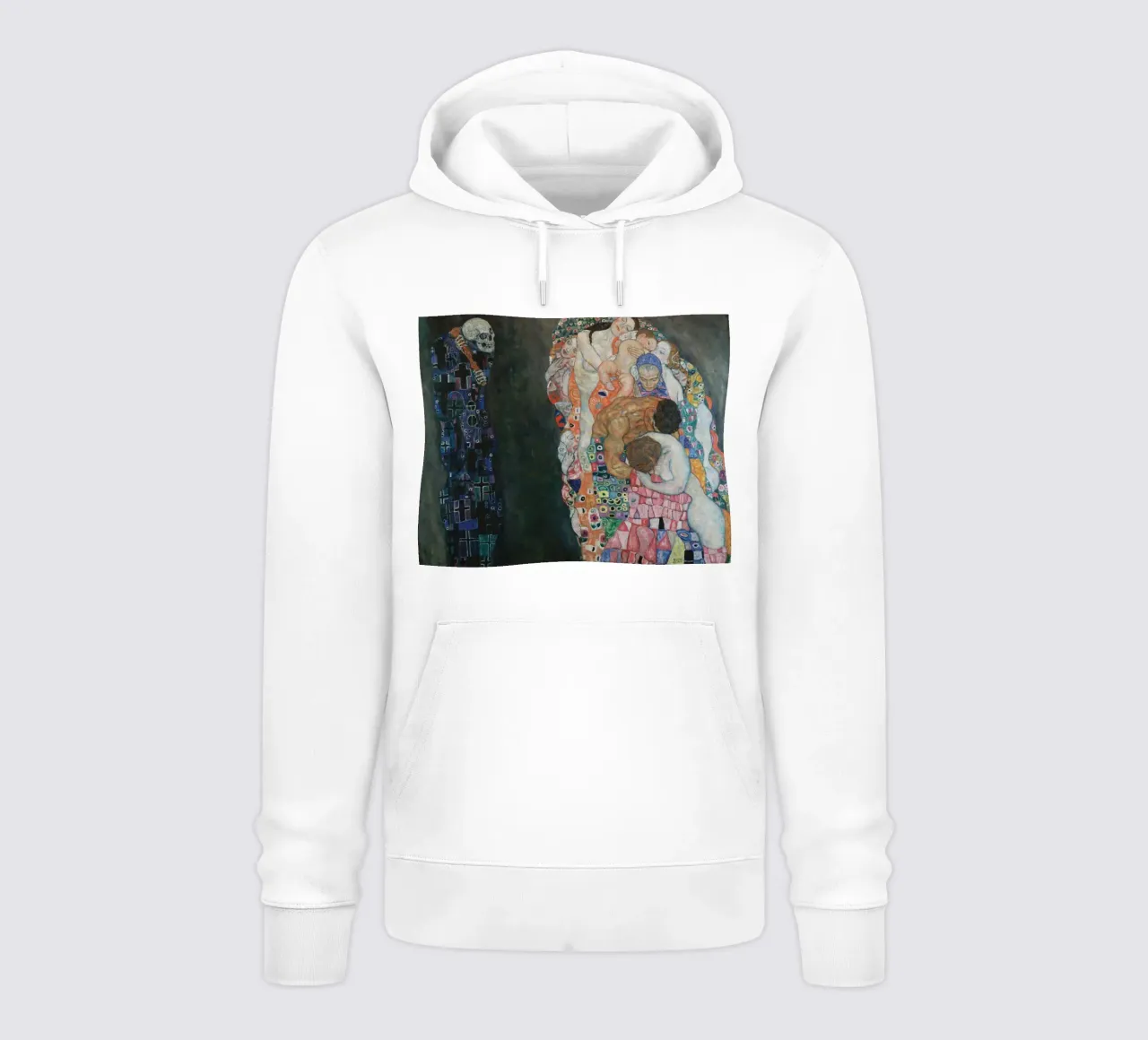 Gustav Klimt - La morte e la vita felpa con cappuccio da William Store