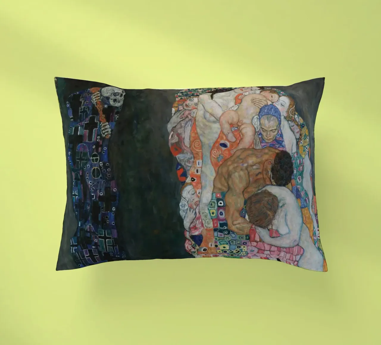 Gustav Klimt - La morte e la vita cuscino da William Store