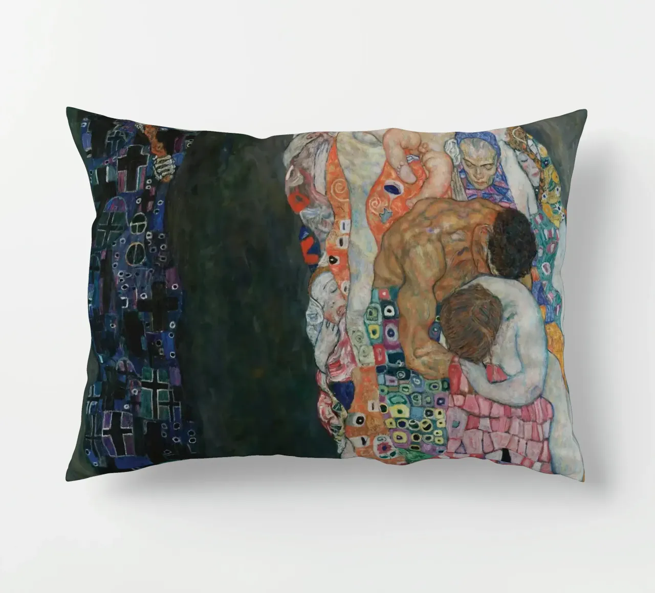 Gustav Klimt - La morte e la vita cuscino da William Store