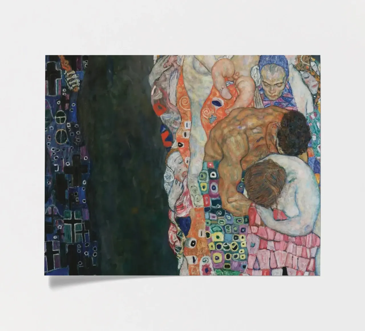 Gustav Klimt - Death and Life sticker sheet by William Store