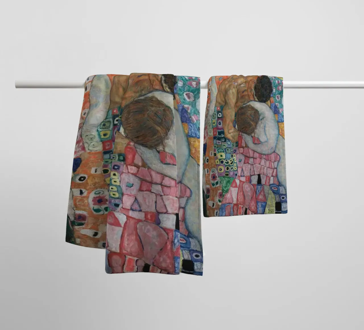 Gustav Klimt - La morte e la vita asciugamano da bagno da William Store