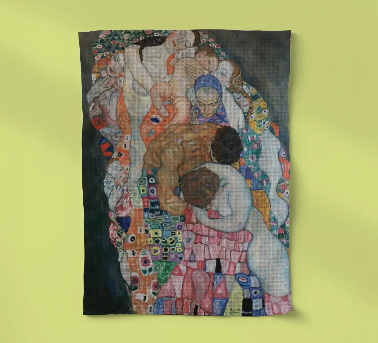 Gustav Klimt - La mort et la vie torchon de William Store