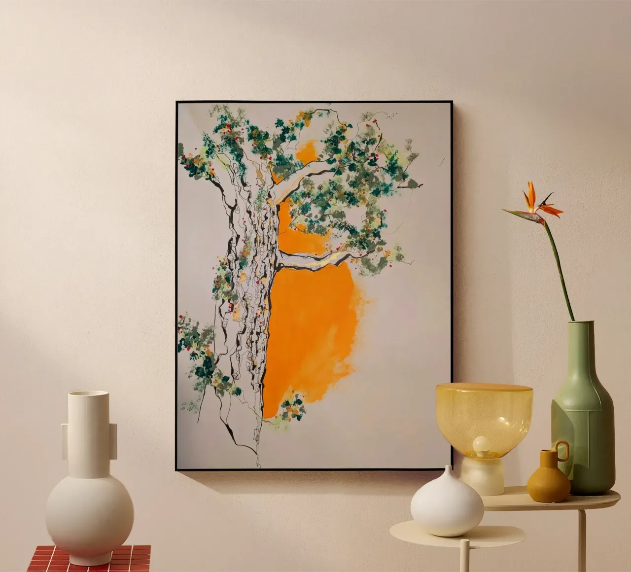 Arbre orange plexiglass da Bénédicte Berthod