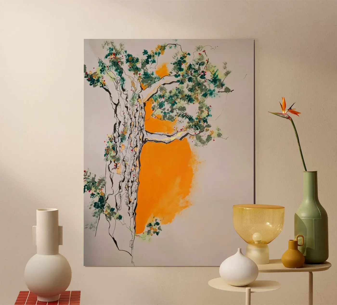 Arbre orange poster by Bénédicte Berthod