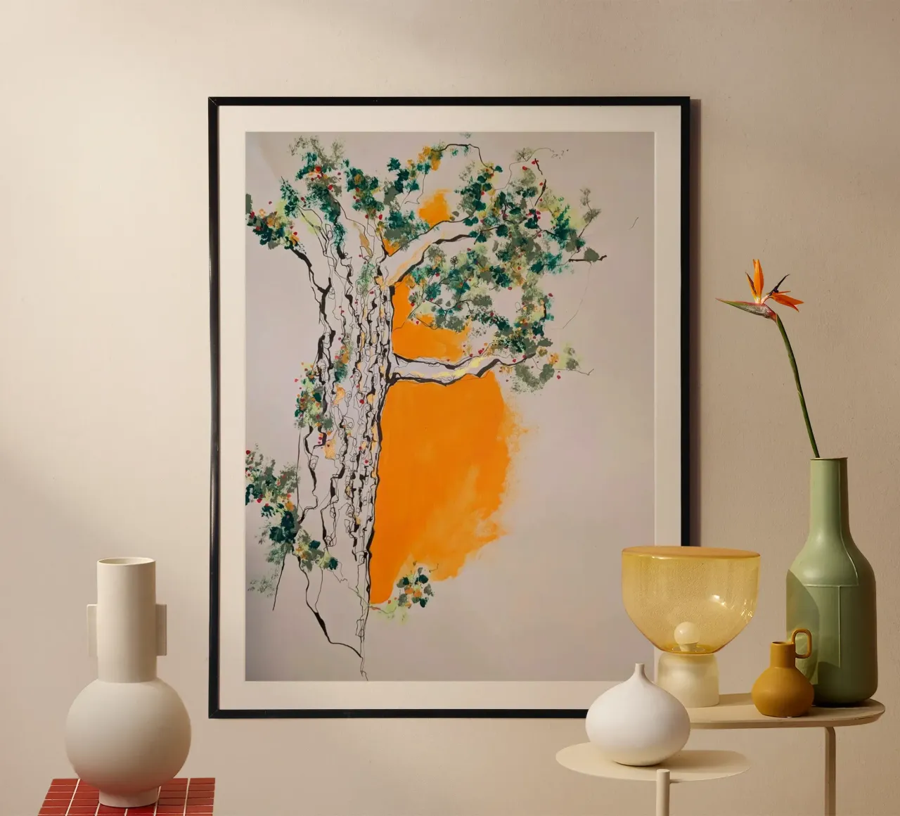 Arbre orange poster da Bénédicte Berthod