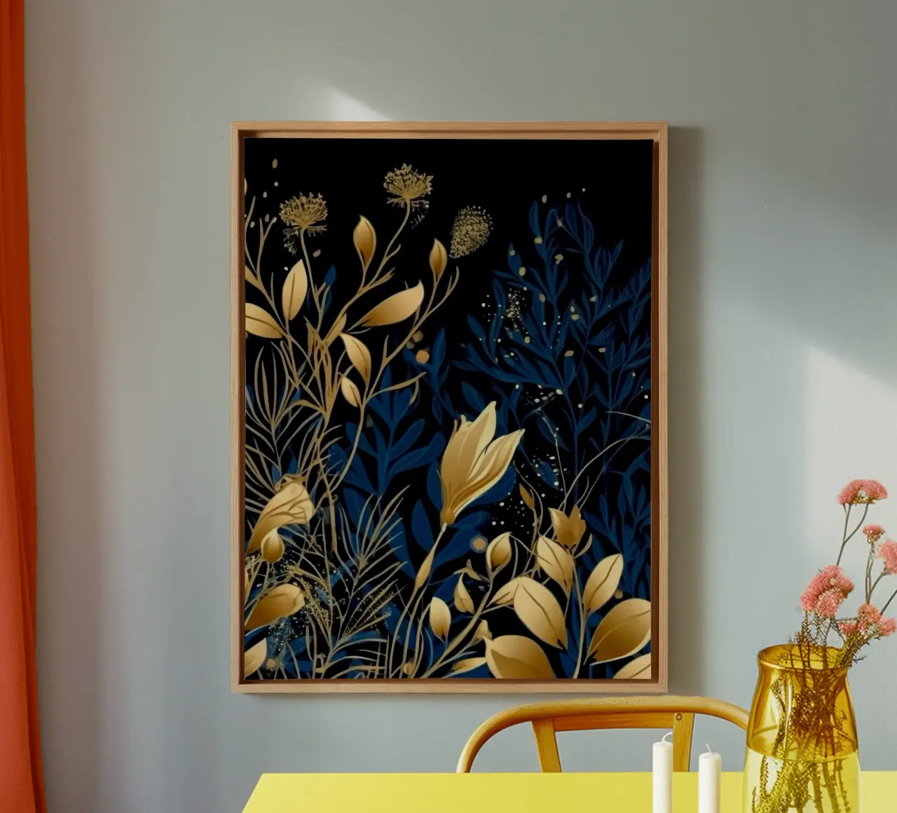Fireflies tela con Cornice a cassetta da Artsy Bessy