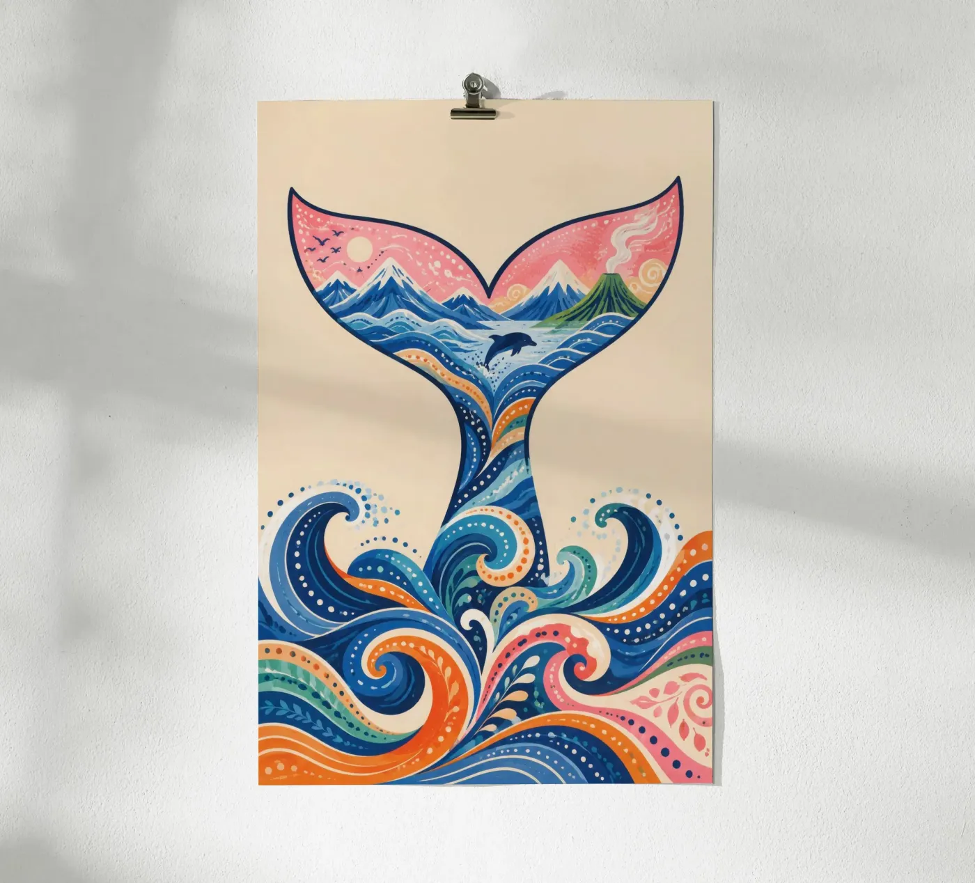 queue de baleine poster de child learning