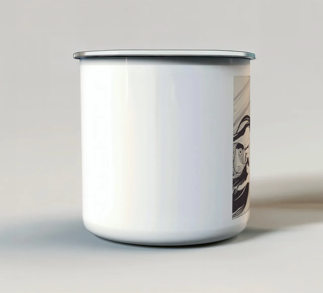 Gustav Klimt - Sangue di pesce tazza in smalto da William Store