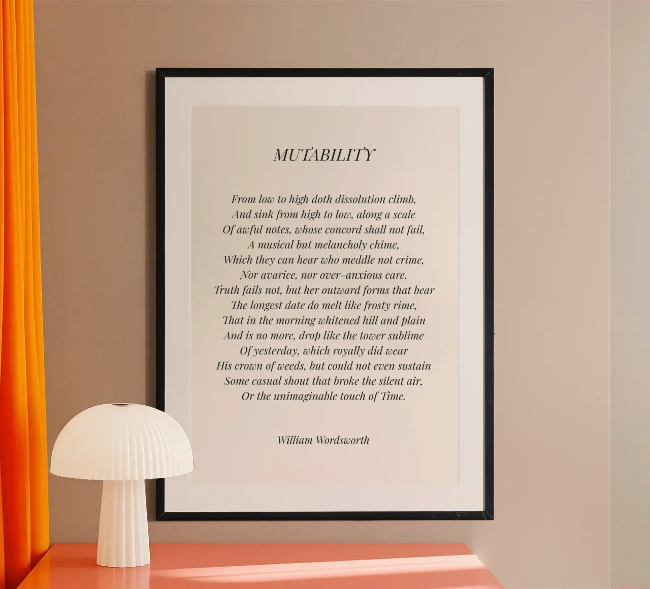 Poesia sulla mutabilità carta hahnemühle da Paigaam Studio