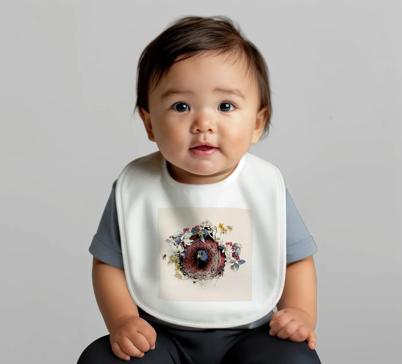 Nesting baby bib by La Scarlatte