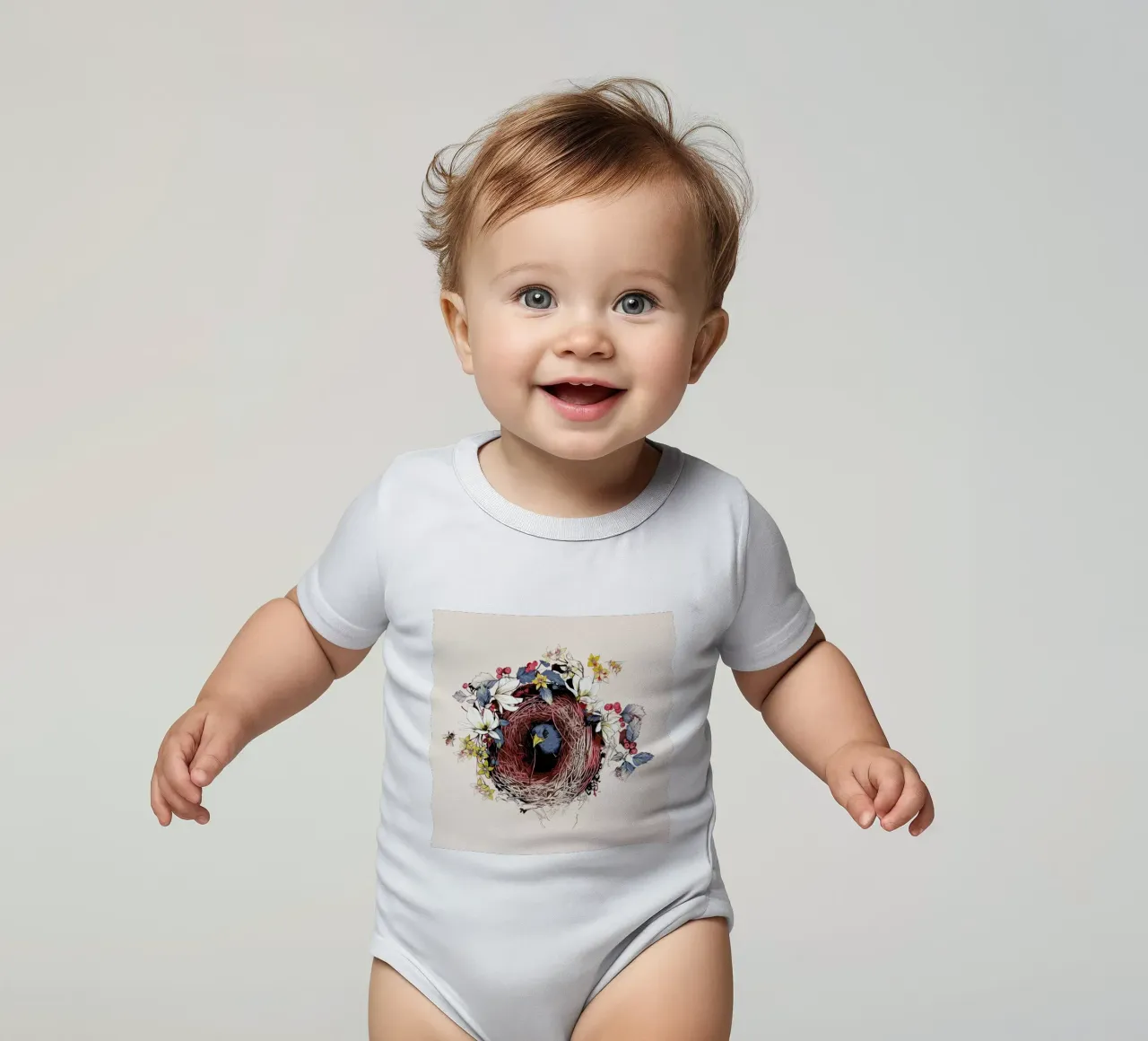 Nesting body neonato maniche corte da La Scarlatte