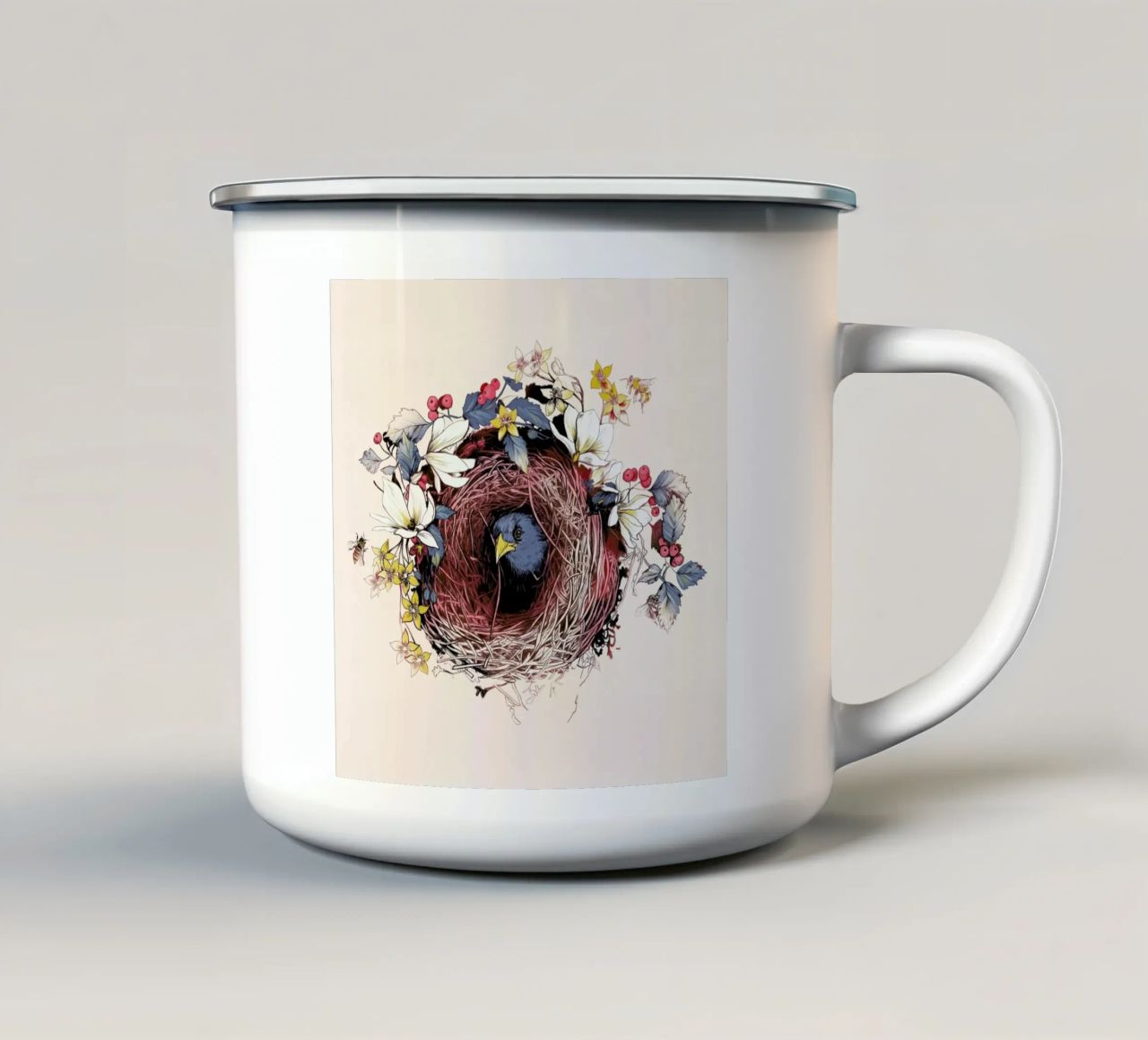 Nesting tazza in smalto da La Scarlatte