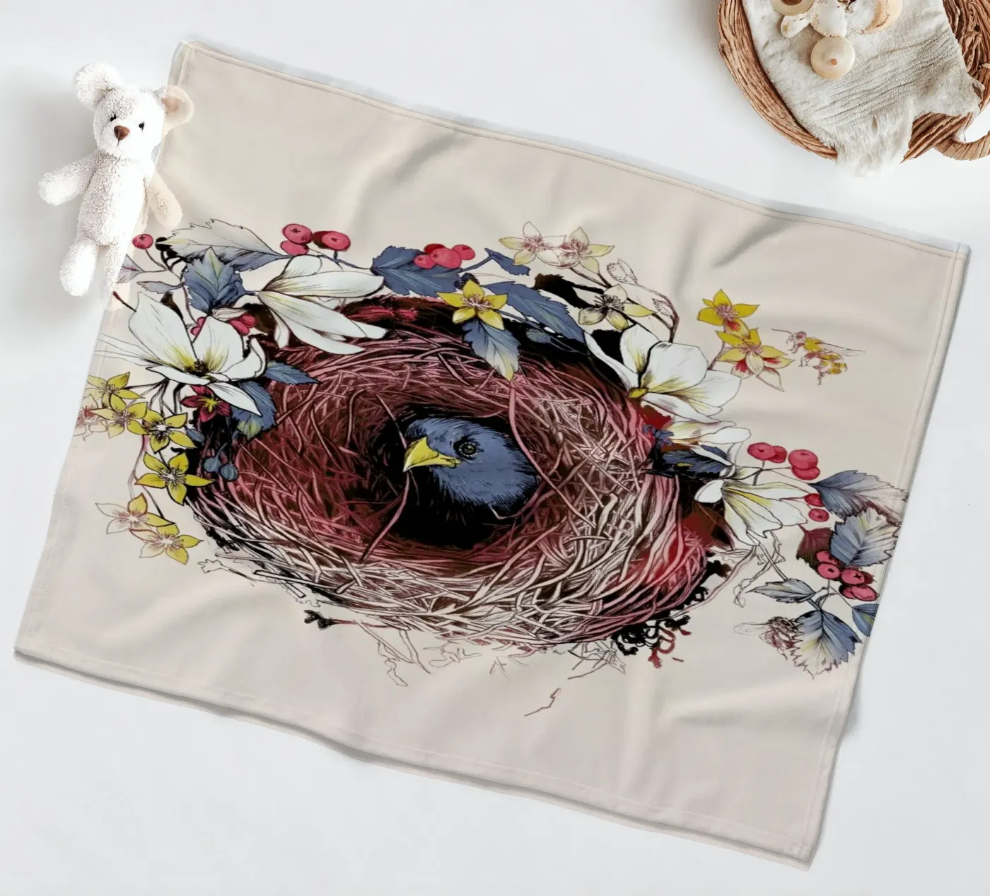 Nesting fleecedeken van La Scarlatte