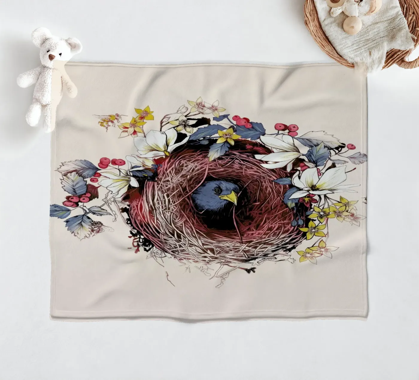 Nesting fleecedeken van La Scarlatte