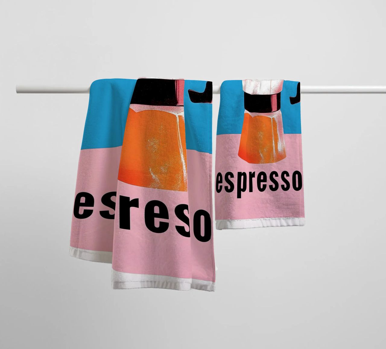 Mocha coffee maker towel by Carinaprint