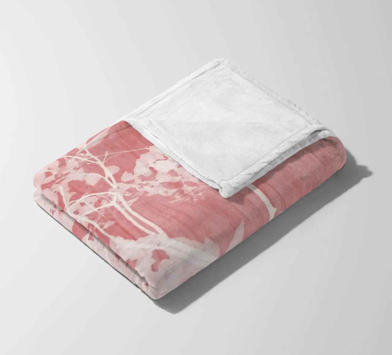 Vernice rosa Colpo di fogliame coperta in pile da amini54
