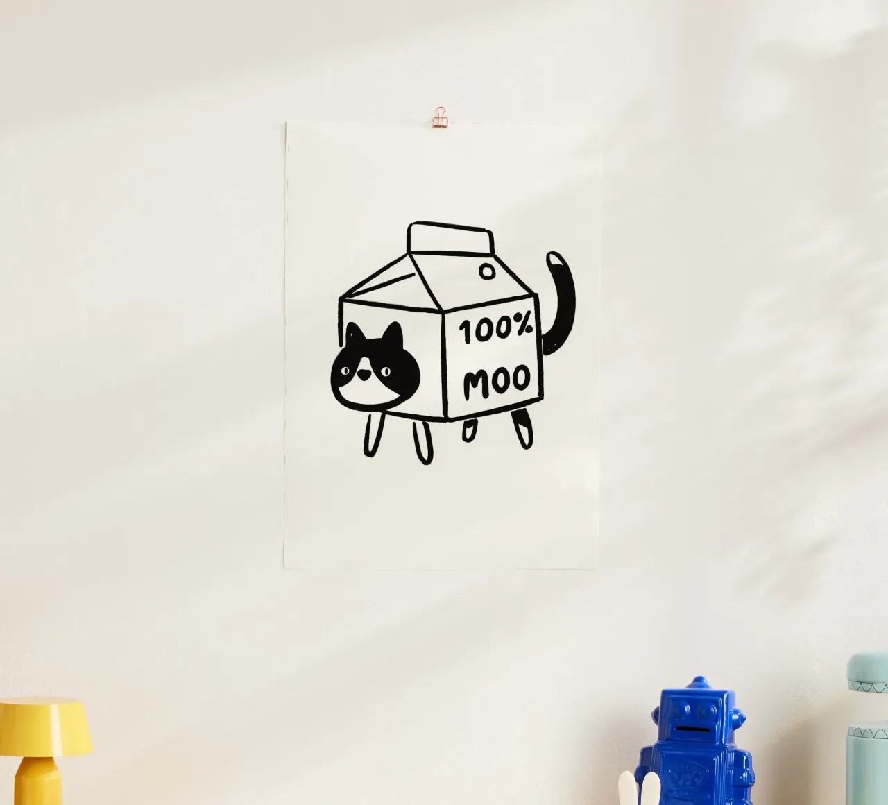 100% MOO poster con telaio in legno da Janice Jong