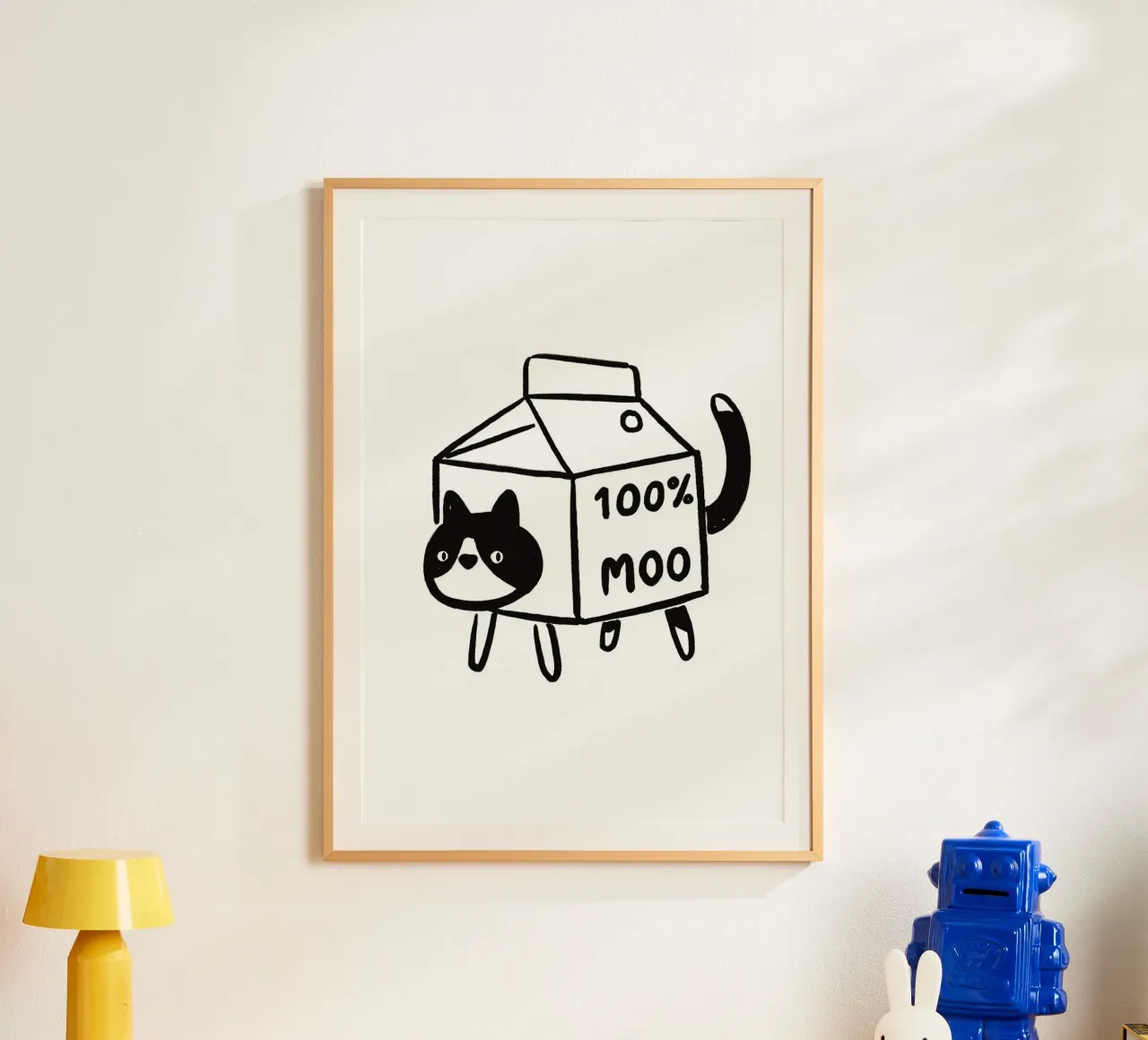 100% MOO poster con telaio in legno da Janice Jong