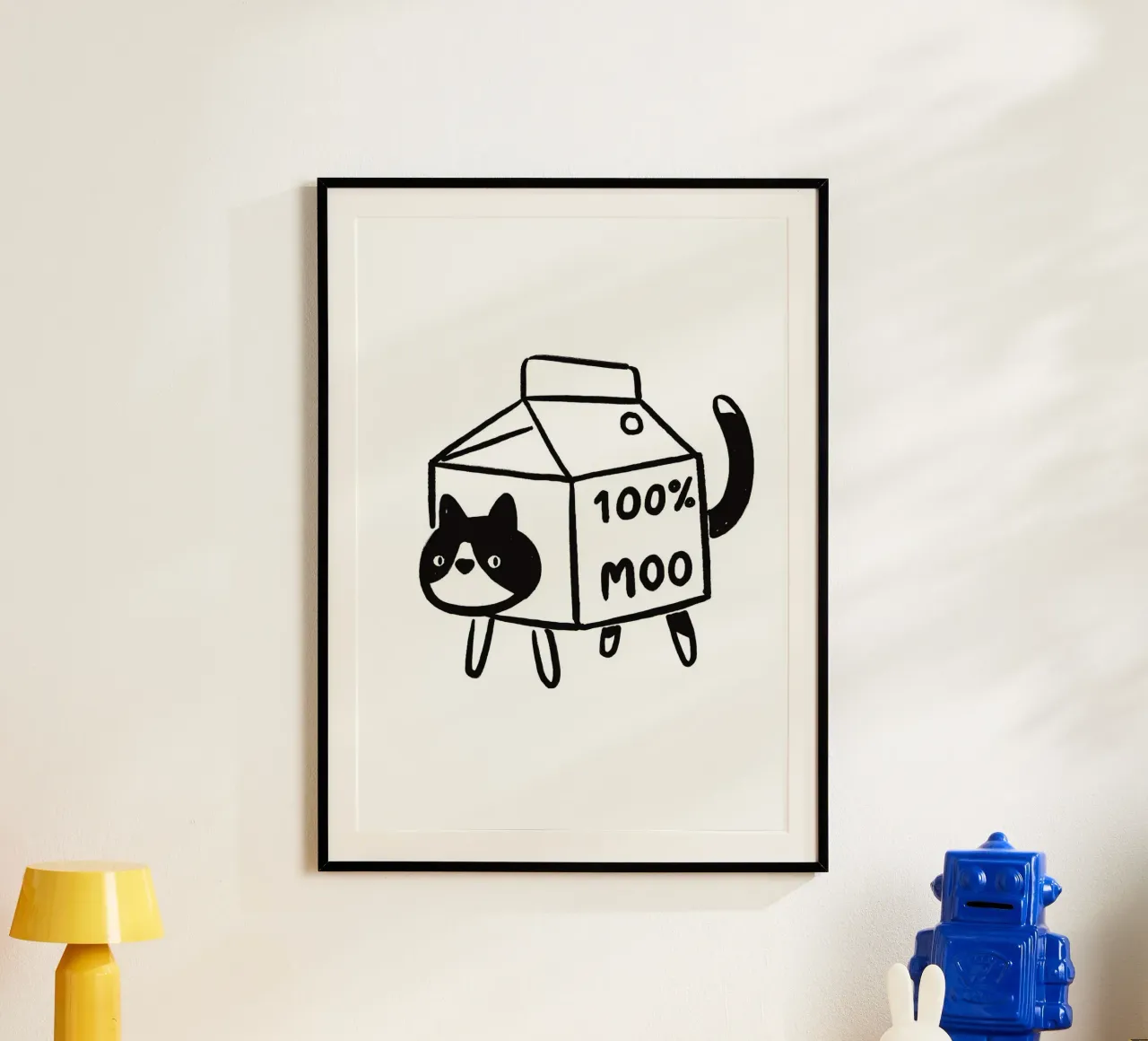 100% MOO poster con telaio in legno da Janice Jong