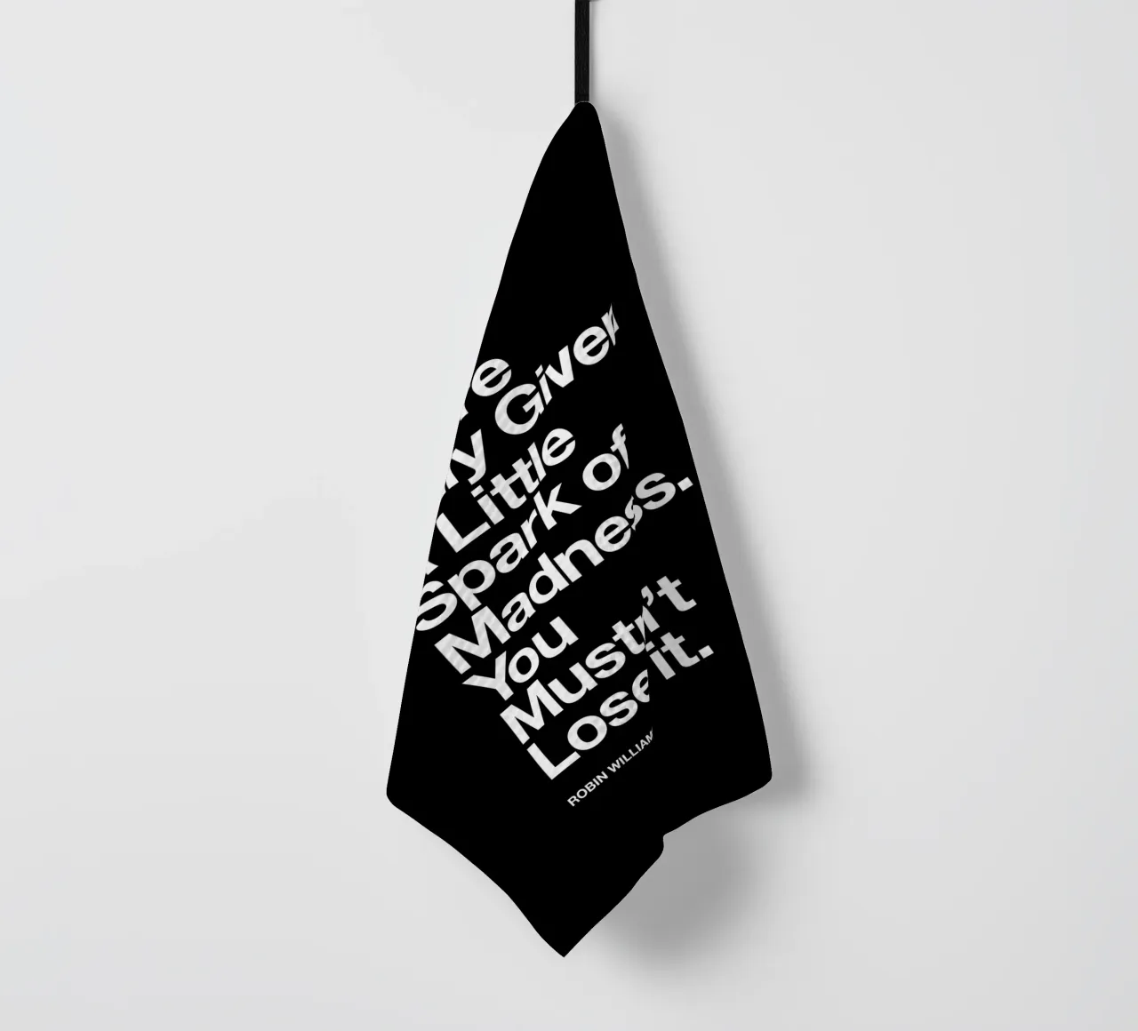 Il ne vous est donné qu'une petite étincelle de folie Typografie torchon de THE MOTIVATED TYPE