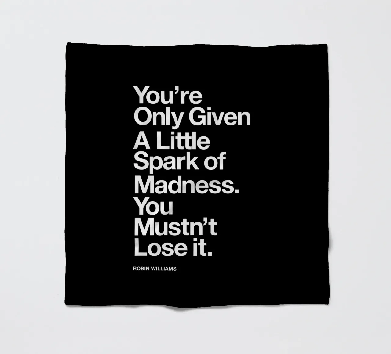 Ti viene data solo una piccola scintilla di follia Typografie coperta in pile da THE MOTIVATED TYPE